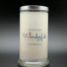 Load image into Gallery viewer, 21 oz Lemongrass Kiwi Soy Wax Cotton Wick Status Jar Candle
