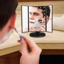 Load image into Gallery viewer, LED Touch Screen Makeup Mirror Tri Fold Magnifying With Lights Decoration For Home Lovers
