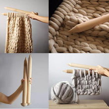 Load image into Gallery viewer, Handmade Warm Soft Chunky Knit Blanket For Home Lovers
