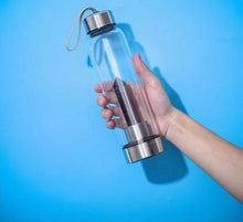 Load image into Gallery viewer, Natural Crystal Quartz Infused Water Bottle 500ML Beauty For Cooker

