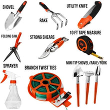 Load image into Gallery viewer, Garden Tools Set 12 Pieces Convenient For Containg All Tools  Best Gift for Garden Lover, For Horticulturist
