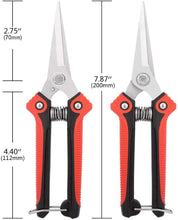Load image into Gallery viewer, Gardening Hand Pruner Pruning Shear with Straight Stainless Steel Blades
