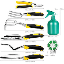 Load image into Gallery viewer, Garden Tools Set 10 Pieces Make Your Garden Work Became More Easily And Safety Gift For Gardeners
