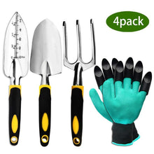 Load image into Gallery viewer, Garden Tools Set 4 Pieces Make Your Garden Work Became More Easily And Safety Gift For Gardeners
