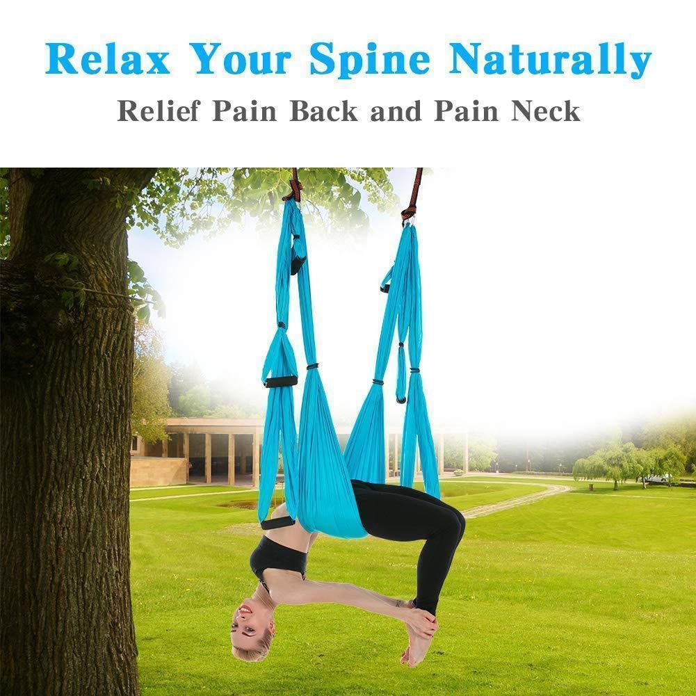 Aerial Yoga Hammock Handles Strap, Home Gym Hanging Belt Swing, Anti-Gravity Aerial Traction Device For Yoga Lover