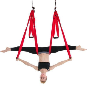 Aerial Yoga Hammock Handles Strap, Home Gym Hanging Belt Swing, Anti-Gravity Aerial Traction Device For Yoga Lover