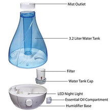 Load image into Gallery viewer, Sea Jewel Humidifier - 3.2 Liter Capacity with Ultrasonic Cool Mist For Home Decorations
