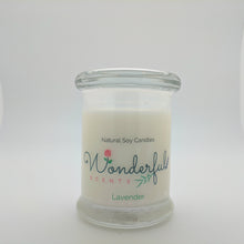 Load image into Gallery viewer, 8 oz Lavender Soy Wax Candle with Wood Wick Status Jar
