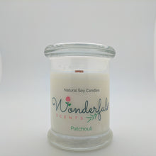 Load image into Gallery viewer, 8 oz Patchouli Soy Wax Candle with Wood Wick Status Jar
