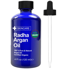 Load image into Gallery viewer, 100% Pure USDA Organic Radha Argan Oil Pressed Moisturizing Anti-Aging Treatment for Face Skin Hair Men &amp; Women
