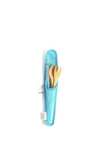 Load image into Gallery viewer, Kids Bamboo Utensil Kit &amp; 6" Glass Straw- Eco-Friendly-  Save Our Planet from Plastic! - Give Back Goods
