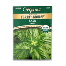 Load image into Gallery viewer, USDA Organic Sweet Basil Annual Herb Seeds for Gardening
