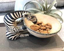 Load image into Gallery viewer, Drinking Zebra Bowl- Fair Trade - 10% goes to help animal conservation in Africa! - Give Back Goods
