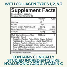 Load image into Gallery viewer, Multi-Source Collagen Capsules Collagen Supplements with Type I, II &amp; III Collagen Peptides for Healthy Hair Skin and Nails For Beauty Lovers
