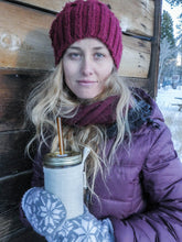 Load image into Gallery viewer, 24oz Venti Mason / Straw Combo Glass - 10" CLASSIC GLASS STRAW - Give Back Goods
