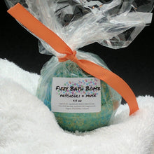 Load image into Gallery viewer, Patchouli and Musk Bath Bomb Bath Fizzy 4.5 oz
