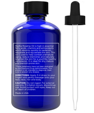 Load image into Gallery viewer, USDA Certified Organic Rosehip Oil 4oz - 100% Pure Pressed Moisturizing Anti-Aging Treatment for Face Skin Hair Men &amp; Women
