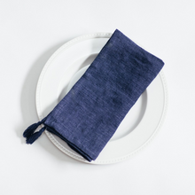 Load image into Gallery viewer, Set of 4 Hand Woven, Stone Washed Linen Tasseled Dinner Napkins Beauty And Health For Cookers

