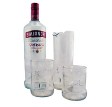 Load image into Gallery viewer, Set of 4 Repurposed Smirnoff Bottle Glasses For Home Lovers

