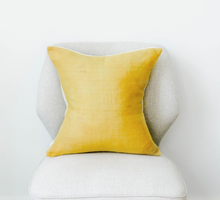 Load image into Gallery viewer, Hand Spun &amp; Woven Shibori Tumeric Silk Pillow Eco-Friendly Beauty And For Home Decorations
