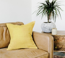 Load image into Gallery viewer, Hand Spun &amp; Woven Shibori Tumeric Silk Pillow Eco-Friendly Beauty And For Home Decorations
