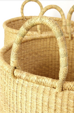 Load image into Gallery viewer, Set of 2 Tall Handwoven Storage Baskets, Elephant Grass Beauty And For Home Decorations
