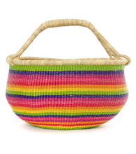 Load image into Gallery viewer, Handwoven Rainbow Bolga Basket Elephant Grass Eco-Friendly Decoration For Home Lovers
