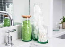 Load image into Gallery viewer, Set of 4 Recycled Kitchen and Bath Canister Jars - Eco-Friendly - Give Back Goods
