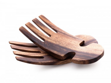 Load image into Gallery viewer, Acacia Wood Salad Hands Utensils - Fair Trade and Sustainably Harvested- Helps Create Jobs and Sustains Communities - Give Back Goods
