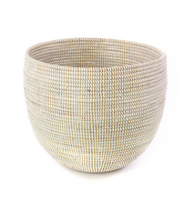 Load image into Gallery viewer, Set of Two Handwoven Cattail Nesting Baskets (White or Brown), Fair Trade - Give Back Goods
