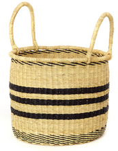 Load image into Gallery viewer, 3 Handwoven Striped Elephant Grass Nesting Baskets, Fair Trade, Eco-Friendly - Give Back Goods
