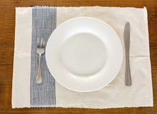 Load image into Gallery viewer, Set of 4 Hand Woven Ethiopian Cotton Placemat -(Navy,Grey,Blush) - Eco-Friendly, Fair Trade - Give Back Goods
