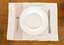 Load image into Gallery viewer, Set of 4 Hand Woven Ethiopian Cotton Placemat -(Navy,Grey,Blush) - Eco-Friendly, Fair Trade - Give Back Goods
