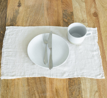 Load image into Gallery viewer, set of 4 Hand Woven Stone washed Linen Placemat (pick your color) - Eco-Friendly, Fair Trade - Give Back Goods
