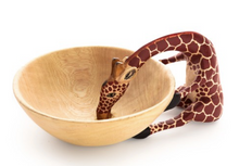 Load image into Gallery viewer, Drinking Giraffe Bowl- Fair Trade - 10% goes to help animal conservation in Africa! - Give Back Goods
