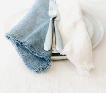 Load image into Gallery viewer, Set of 4- Hand Woven Stone Washed Linen Dinner Napkins- Eco-Friendly, Fair Trade - Give Back Goods

