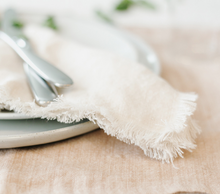 Load image into Gallery viewer, Set of 4- Hand Woven Stone Washed Linen Dinner Napkins- Eco-Friendly, Fair Trade - Give Back Goods
