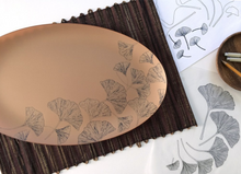 Load image into Gallery viewer, 12x19" Gingko SeaGlass Platter- Recycled Glass-Eco Friendly - Give Back Goods
