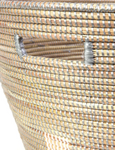 Load image into Gallery viewer, Handmade Senegal White or Grey Oversized Laundry Basket- Fair Trade, Educates Artisans- Eco-Friendly - Give Back Goods
