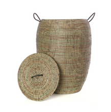 Load image into Gallery viewer, Tall Bongo Hamper Laundry Storage Basket- Fair Trade-Eco-Friendly- Handmade - Give Back Goods
