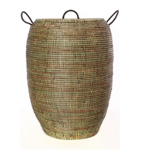 Load image into Gallery viewer, Tall Bongo Hamper Laundry Storage Basket- Fair Trade-Eco-Friendly- Handmade - Give Back Goods
