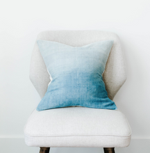 Load image into Gallery viewer, 18" Hand Spun &amp; Woven Shibori Silk Indigo Pillow, Eco-Friendly, Fair Trade - Give Back Goods
