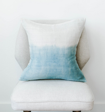Load image into Gallery viewer, 20" Hand Spun &amp; Woven Shibori Silk Pillow, Indigo-Eco-Friendly, Fair Trade - Give Back Goods
