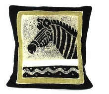 Load image into Gallery viewer, Handmade Batik Zebra pillow cover- Made in Zimbabwe - Support Fair Trade for Artisans - Give Back Goods
