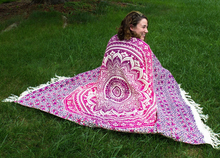 Load image into Gallery viewer, Mandala Cotton Tapestry / Throw / Blanket - Fair Trade- Choose Color! - Give Back Goods
