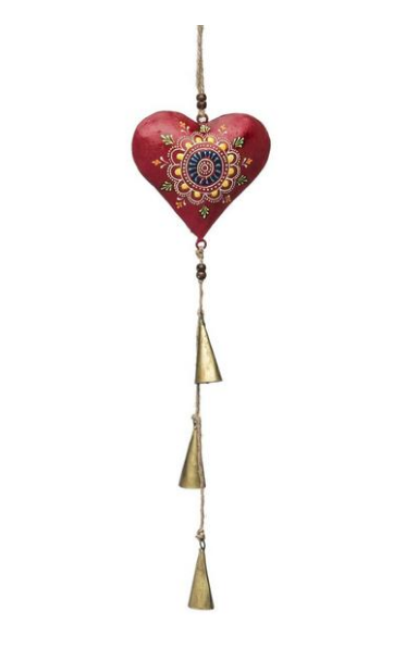 Upcycled Heart Bell Chime - Fair Trade - Give Back Goods