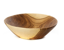 Load image into Gallery viewer, Set of 3 Size 5"-10"-13"- Hand Carved Muzumina Wood Salad &amp; Chip Bowls- Fair Trade- Sustainable - Give Back Goods
