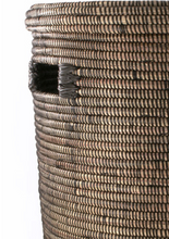 Load image into Gallery viewer, Black /Brown Hamper Laundry Storage Basket- Fair Trade, Eco-Friendly - Give Back Goods
