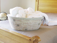 Load image into Gallery viewer, Handmade Senegal White or Grey Oversized Laundry Basket- Fair Trade, Educates Artisans- Eco-Friendly - Give Back Goods
