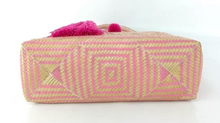 Load image into Gallery viewer, Pink Wayuu Basket Bag, one of a kind, Fair Trade &amp; Hand Crafted - Give Back Goods
